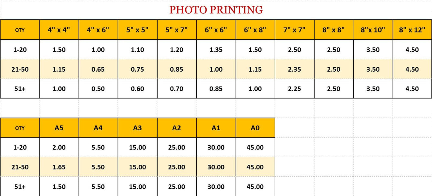 Photo Printing - Frame 'n' Copy