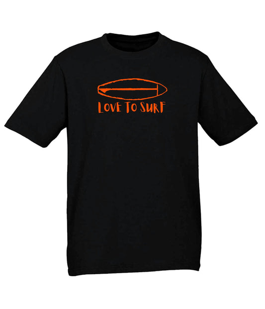 Tee - Love To Surf (Black) - Frame 'n' Copy