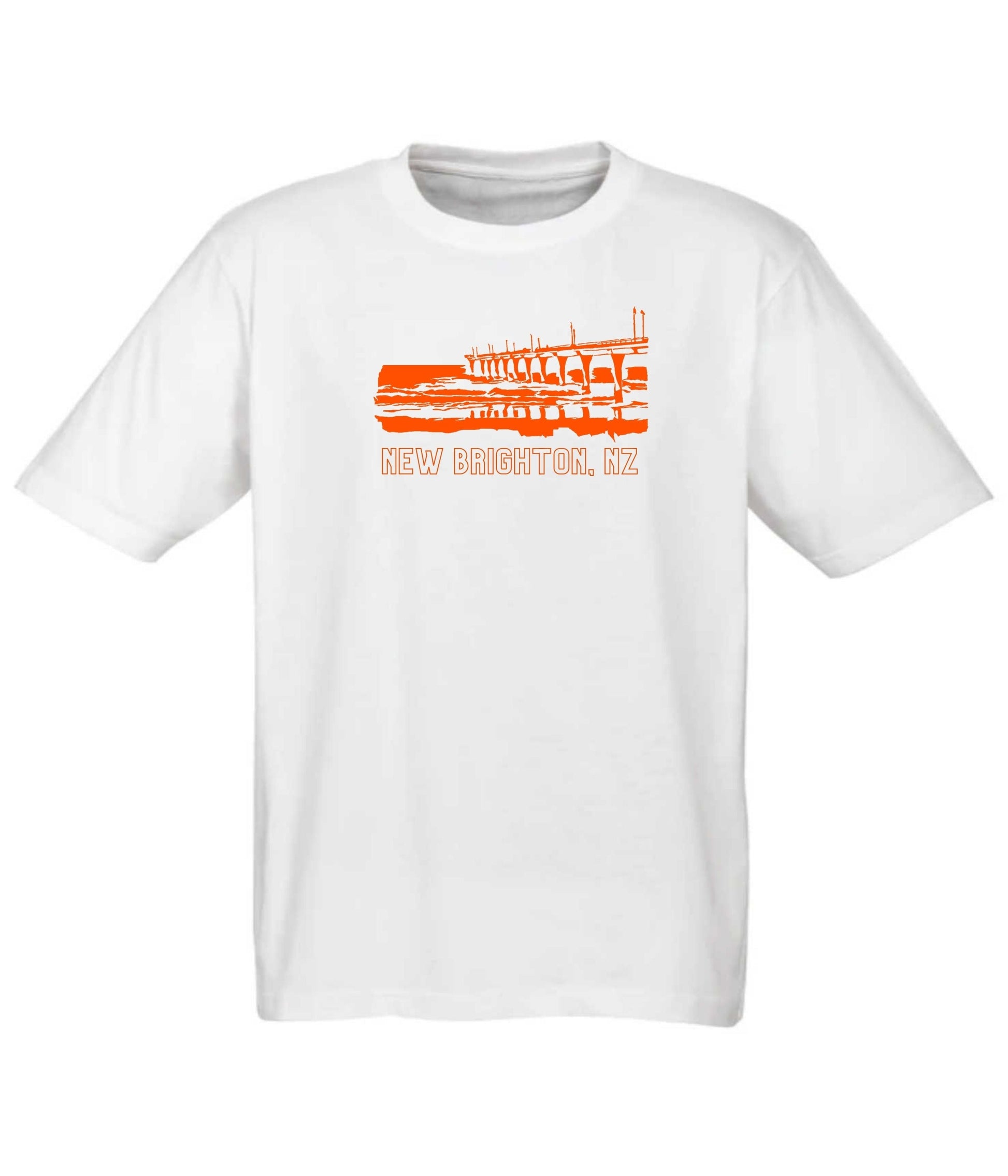 Tee - New Brighton, NZ (White) - Frame 'n' Copy