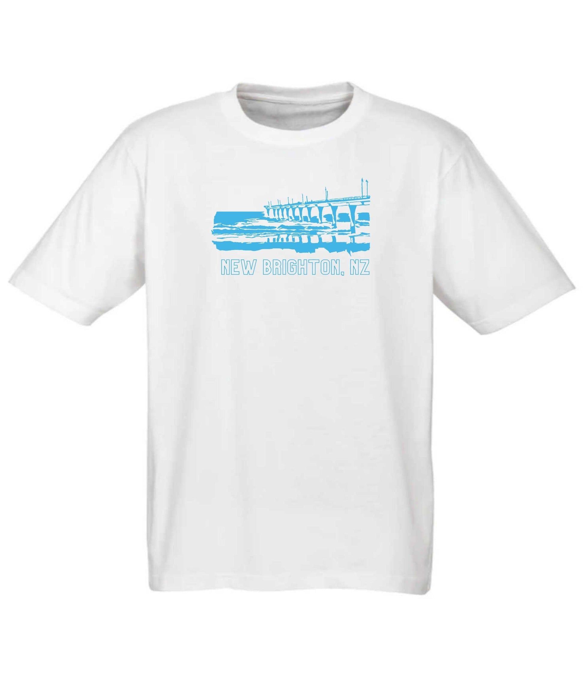 Tee - New Brighton, NZ (White) - Frame 'n' Copy
